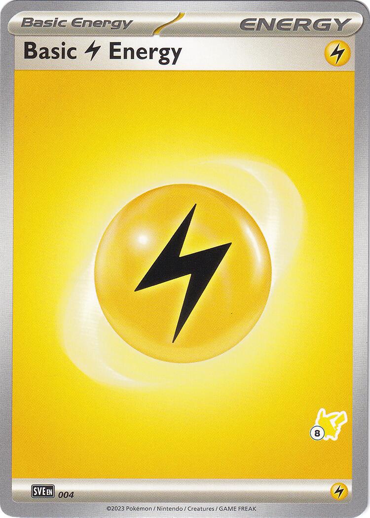 Basic Lightning Energy (004) (Pikachu Stamp #8) [Battle Academy 2024] | Shuffle n Cut Hobbies & Games