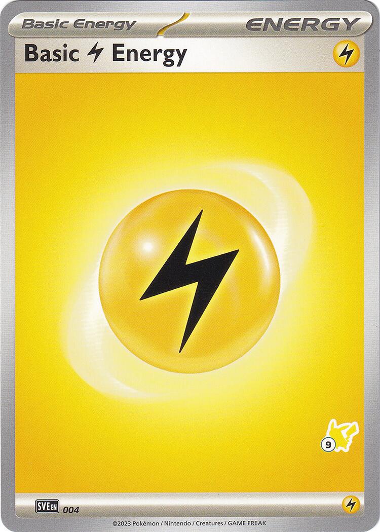 Basic Lightning Energy (004) (Pikachu Stamp #9) [Battle Academy 2024] | Shuffle n Cut Hobbies & Games