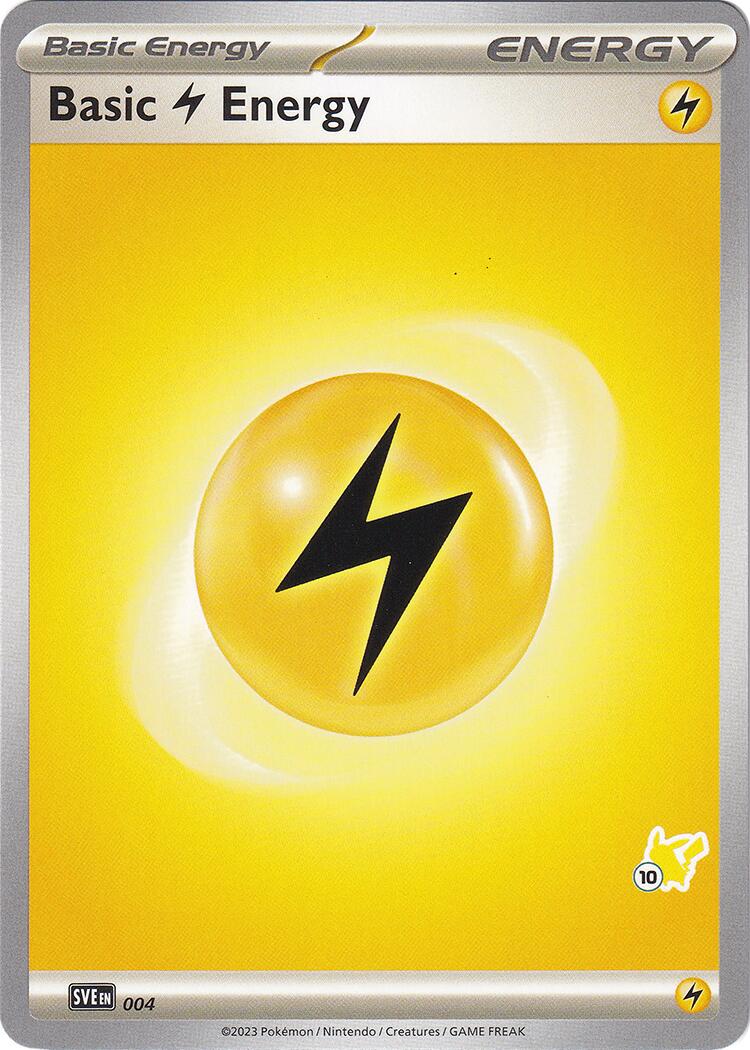 Basic Lightning Energy (004) (Pikachu Stamp #10) [Battle Academy 2024] | Shuffle n Cut Hobbies & Games