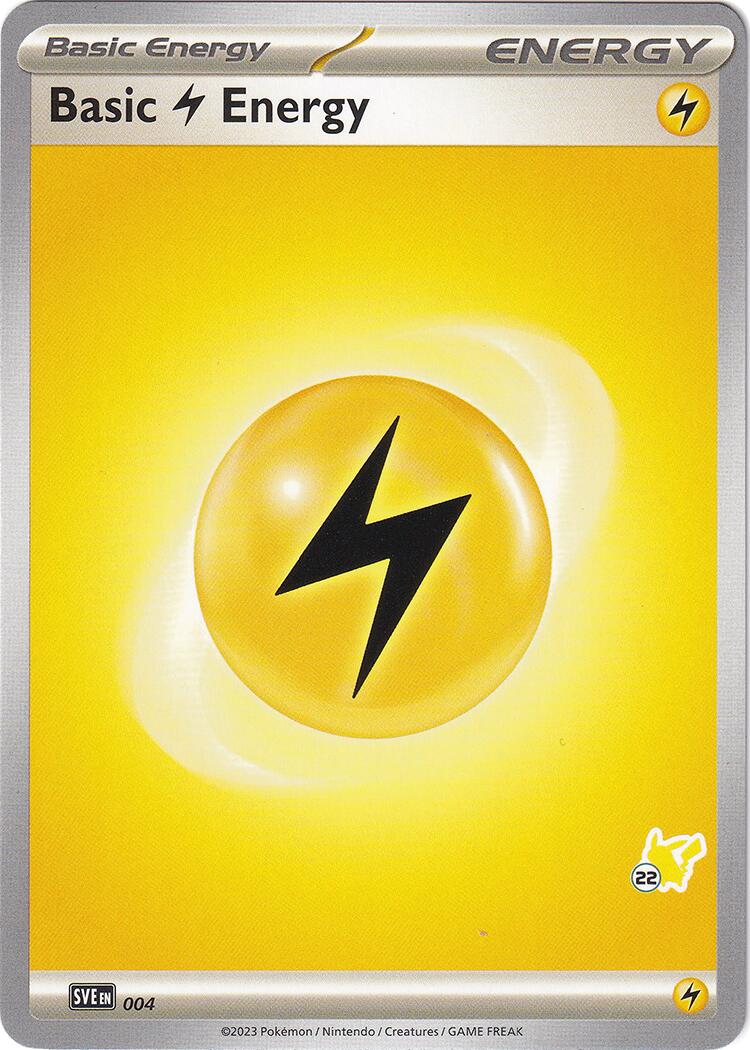 Basic Lightning Energy (004) (Pikachu Stamp #22) [Battle Academy 2024] | Shuffle n Cut Hobbies & Games