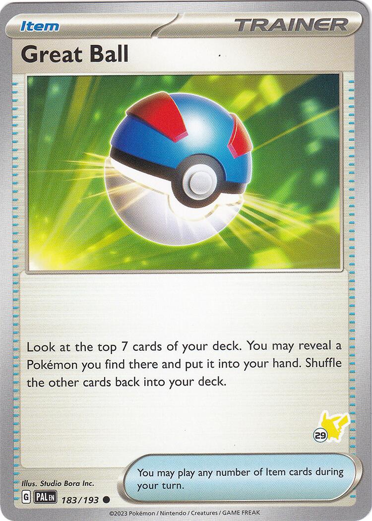 Great Ball (183/193) (Pikachu Stamp #29) [Battle Academy 2024] | Shuffle n Cut Hobbies & Games