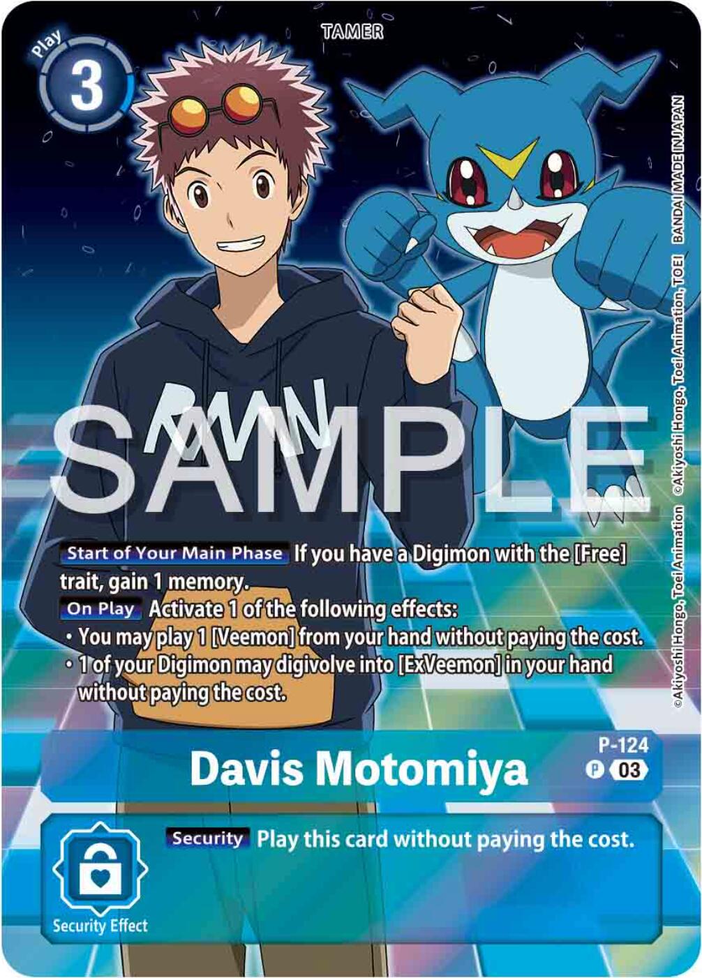 Davis Motomiya [P-124] (Digimon Adventure 02: The Beginning Set) [Promotional Cards] | Shuffle n Cut Hobbies & Games