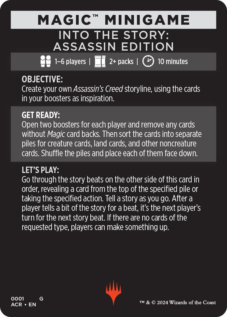 Into The Story: Assassin Edition (Magic Minigame) [Assassin's Creed Minigame] | Shuffle n Cut Hobbies & Games