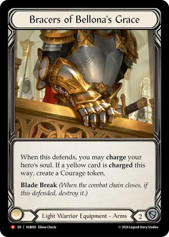 Bracers of Bellona's Grace [ASB005] (Armory Deck: Boltyn)  Rainbow Foil | Shuffle n Cut Hobbies & Games