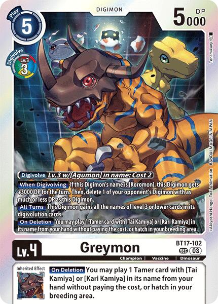 Greymon [BT17-102] [Secret Crisis] | Shuffle n Cut Hobbies & Games