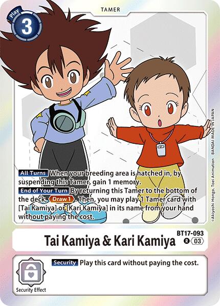 Tai Kamiya & Kari Kamiya [BT17-093] [Secret Crisis] | Shuffle n Cut Hobbies & Games