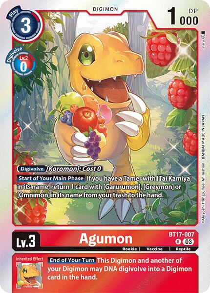 Agumon [BT17-007] [Secret Crisis] | Shuffle n Cut Hobbies & Games