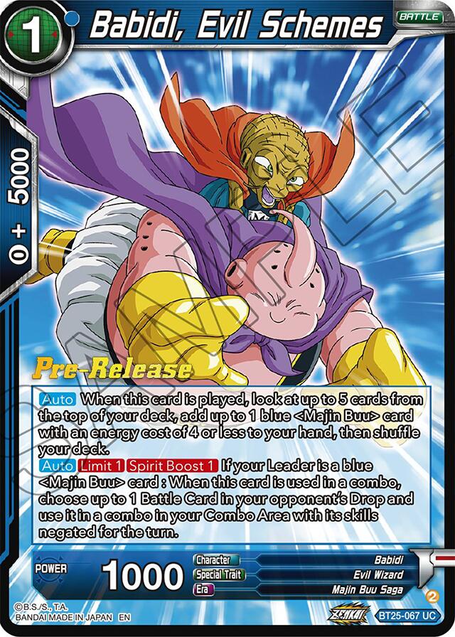 Babidi, Evil Schemes (BT25-067) [Legend of the Dragon Balls Prerelease Promos] | Shuffle n Cut Hobbies & Games