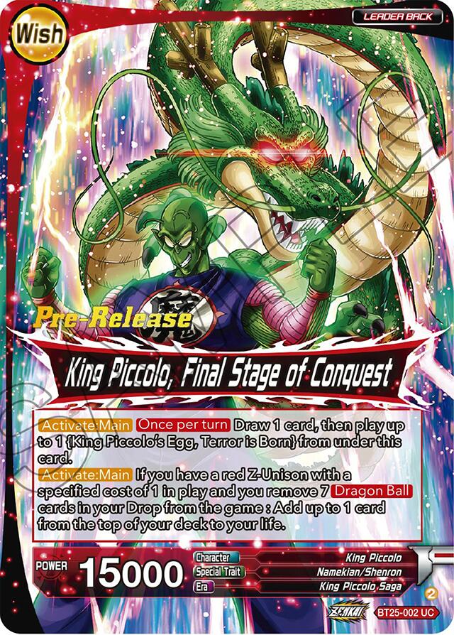 King Piccolo // King Piccolo, Final Stage of Conquest (BT25-002) [Legend of the Dragon Balls Prerelease Promos] | Shuffle n Cut Hobbies & Games