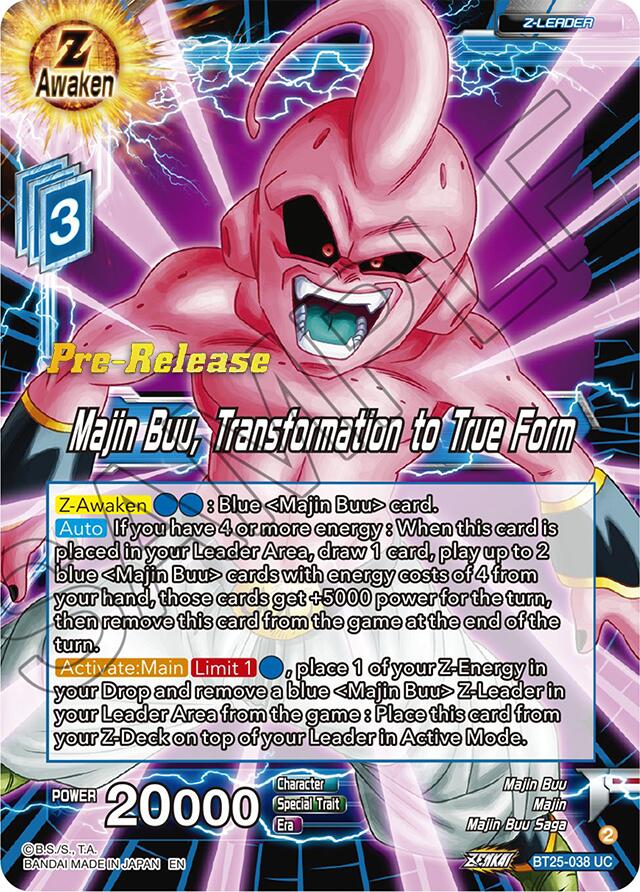 Majin Buu, Transformation to True Form (BT25-038) [Legend of the Dragon Balls Prerelease Promos] | Shuffle n Cut Hobbies & Games