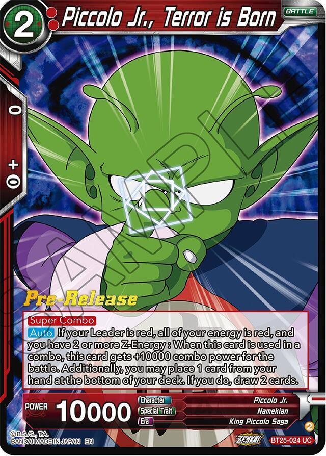 Piccolo Jr., Terror is Born (BT25-024) [Legend of the Dragon Balls Prerelease Promos] | Shuffle n Cut Hobbies & Games