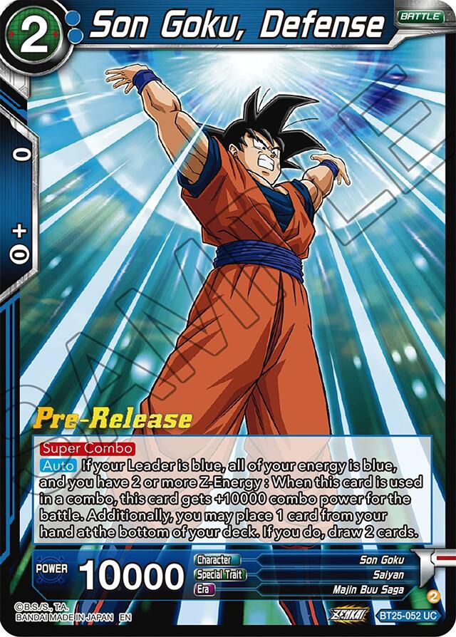 Son Goku, Defense (BT25-052) [Legend of the Dragon Balls Prerelease Promos] | Shuffle n Cut Hobbies & Games