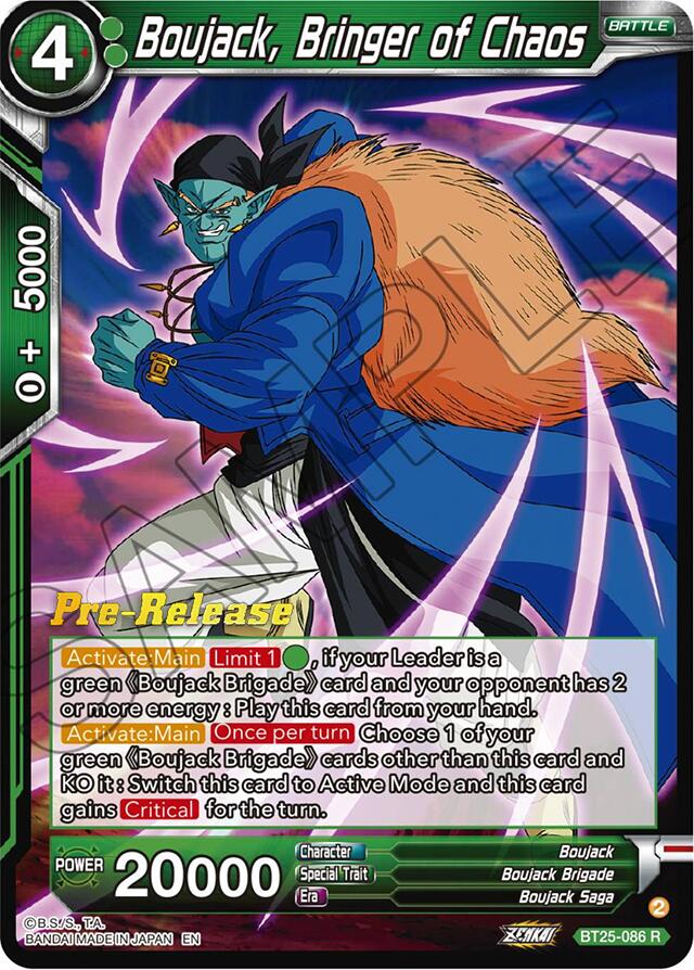 Boujack, Bringer of Chaos (BT25-086) [Legend of the Dragon Balls Prerelease Promos] | Shuffle n Cut Hobbies & Games