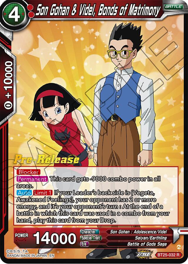 Son Gohan & Videl, Bonds of Matrimony (BT25-032) [Legend of the Dragon Balls Prerelease Promos] | Shuffle n Cut Hobbies & Games