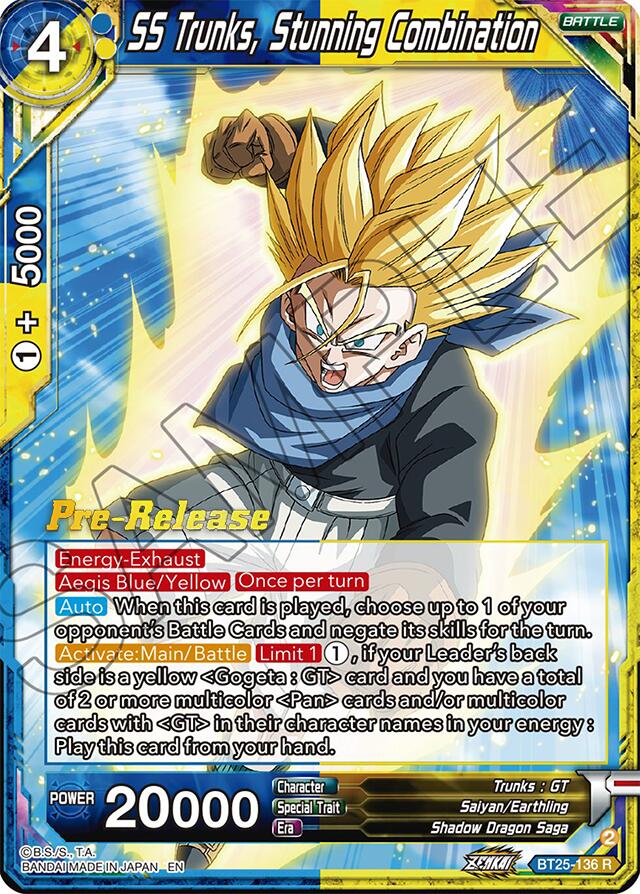 SS Trunks, Stunning Combination (BT25-136) [Legend of the Dragon Balls Prerelease Promos] | Shuffle n Cut Hobbies & Games