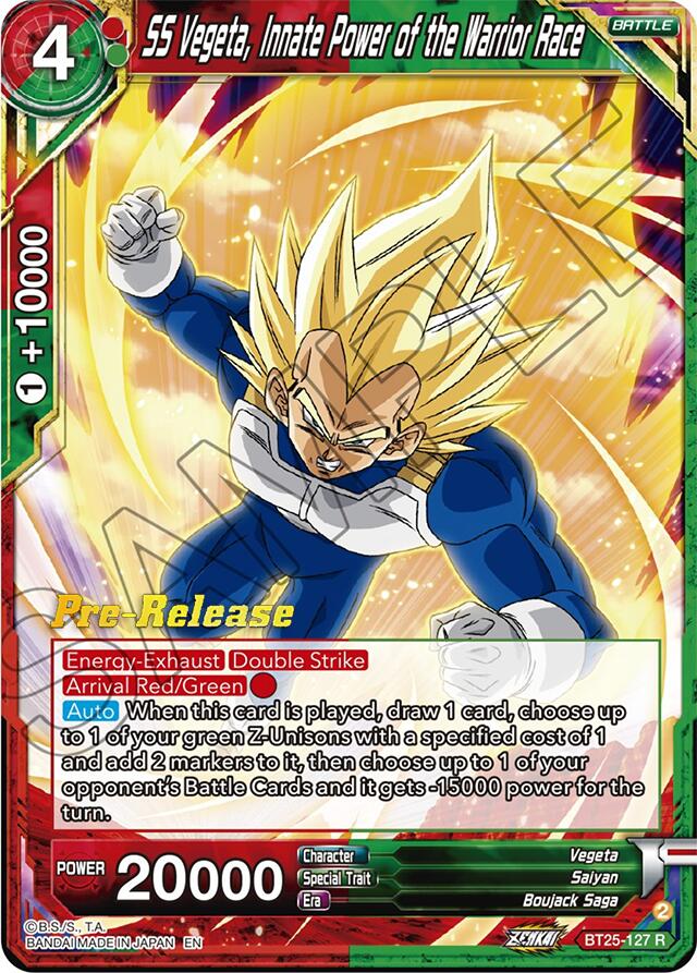 SS Vegeta, Innate Power of the Warrior Race (BT25-127) [Legend of the Dragon Balls Prerelease Promos] | Shuffle n Cut Hobbies & Games