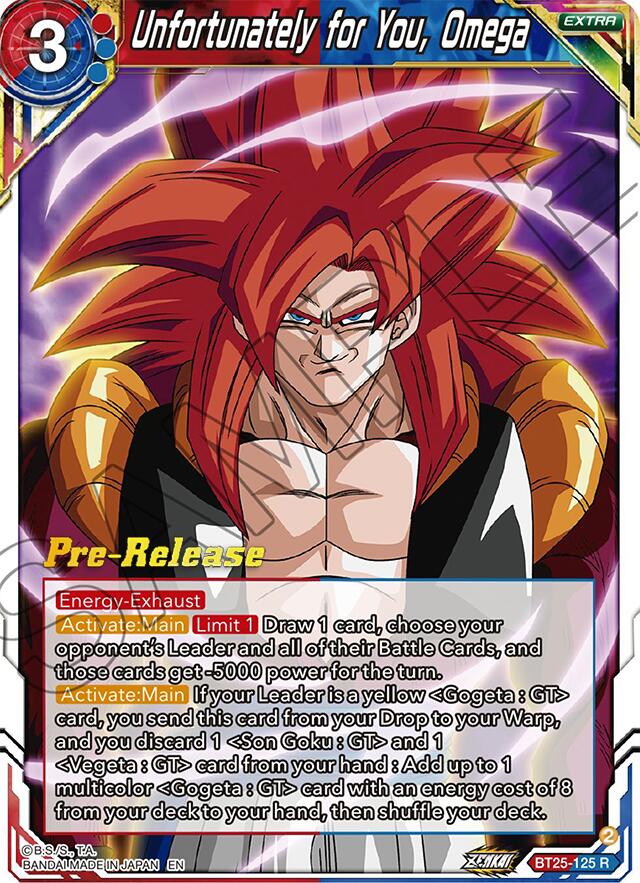 Unfortunately for You, Omega (BT25-125) [Legend of the Dragon Balls Prerelease Promos] | Shuffle n Cut Hobbies & Games