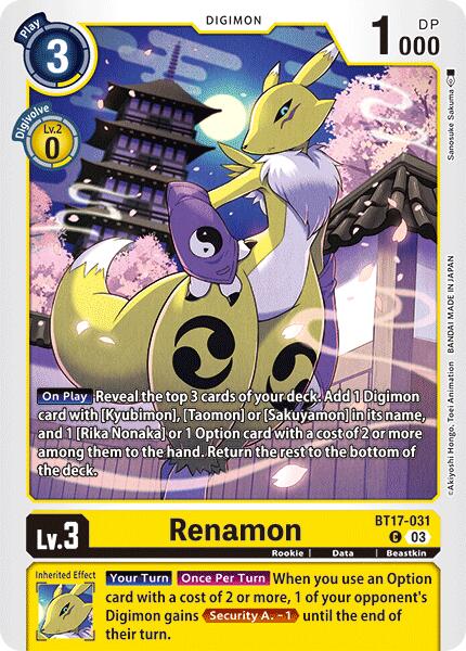 Renamon [BT17-031] [Secret Crisis] | Shuffle n Cut Hobbies & Games