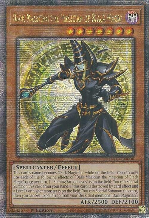 Dark Magician the Magician of Black Magic (Quarter Century Secret Rare) [INFO-EN006] Quarter Century Secret Rare | Shuffle n Cut Hobbies & Games