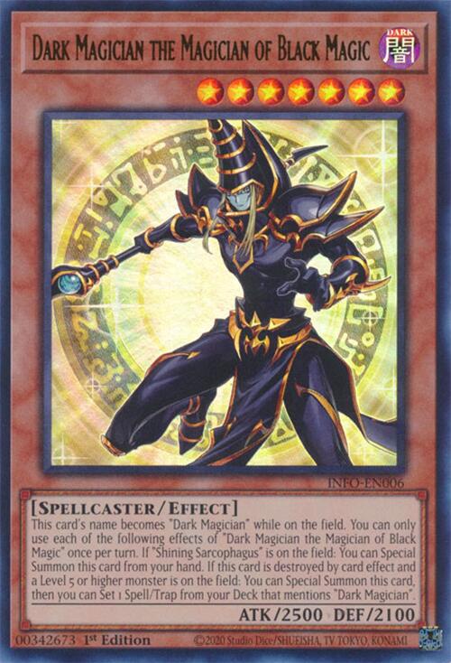 Dark Magician the Magician of Black Magic [INFO-EN006] Ultra Rare | Shuffle n Cut Hobbies & Games