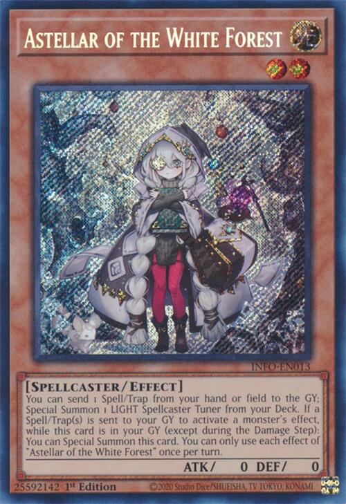 Astellar of the White Forest [INFO-EN013] Secret Rare | Shuffle n Cut Hobbies & Games