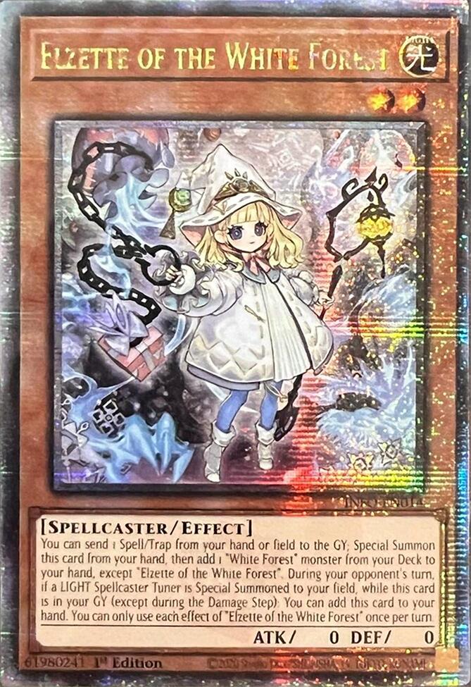 Elzette of the White Forest (Quarter Century Secret Rare) [INFO-EN014] Quarter Century Secret Rare | Shuffle n Cut Hobbies & Games