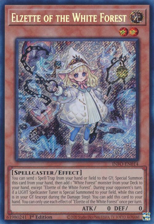 Elzette of the White Forest [INFO-EN014] Secret Rare | Shuffle n Cut Hobbies & Games