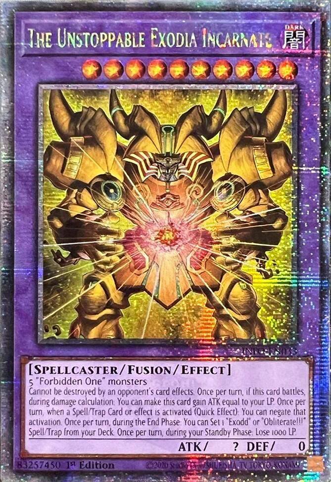 The Unstoppable Exodia Incarnate (Quarter Century Secret Rare) [INFO-EN033] Quarter Century Secret Rare | Shuffle n Cut Hobbies & Games