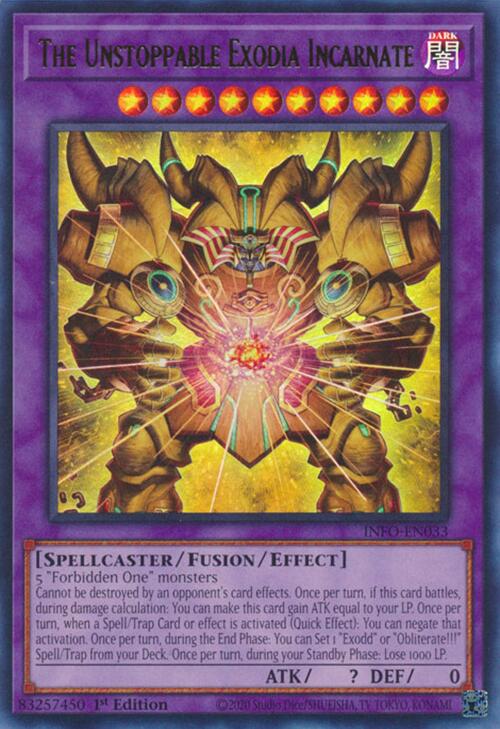 The Unstoppable Exodia Incarnate [INFO-EN033] Ultra Rare | Shuffle n Cut Hobbies & Games