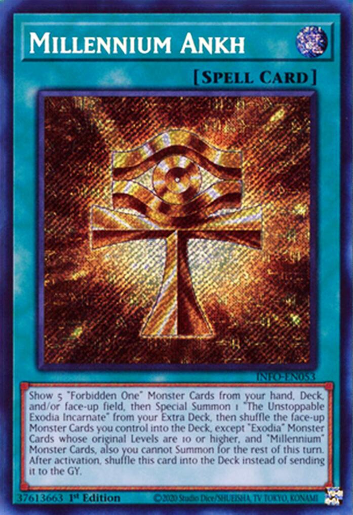 Millennium Ankh [INFO-EN053] Secret Rare | Shuffle n Cut Hobbies & Games