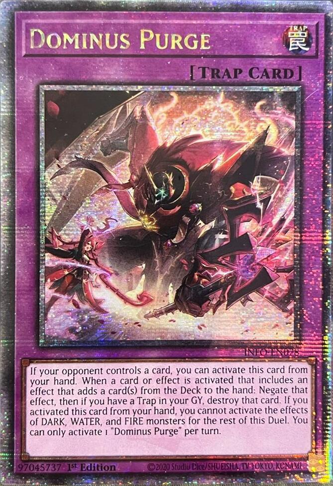 Dominus Purge (Quarter Century Secret Rare) [INFO-EN078] Quarter Century Secret Rare | Shuffle n Cut Hobbies & Games