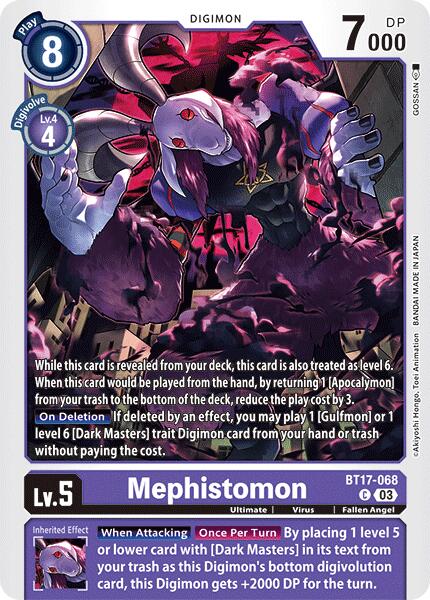 Mephistomon [BT17-068] [Secret Crisis] | Shuffle n Cut Hobbies & Games