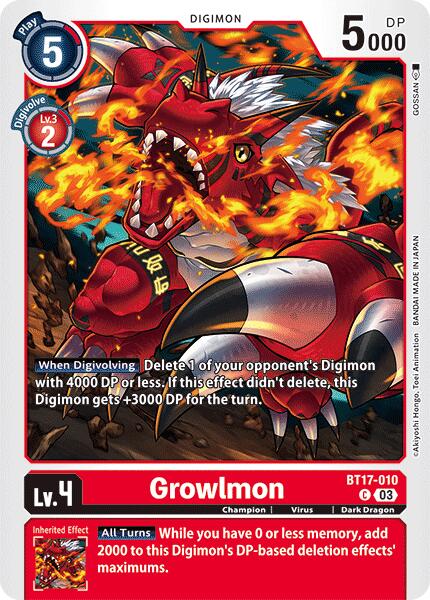 Growlmon [BT17-010] [Secret Crisis] | Shuffle n Cut Hobbies & Games