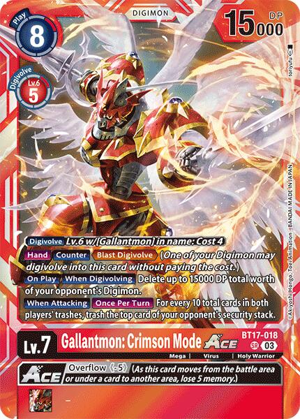 Gallantmon: Crimson Mode ACE [BT17-018] [Secret Crisis] | Shuffle n Cut Hobbies & Games