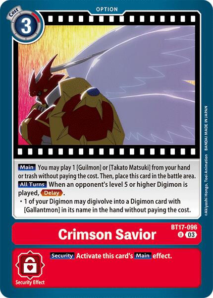 Crimson Savior [BT17-096] [Secret Crisis] | Shuffle n Cut Hobbies & Games