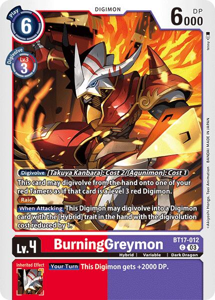 BurningGreymon [BT17-012] [Secret Crisis] | Shuffle n Cut Hobbies & Games