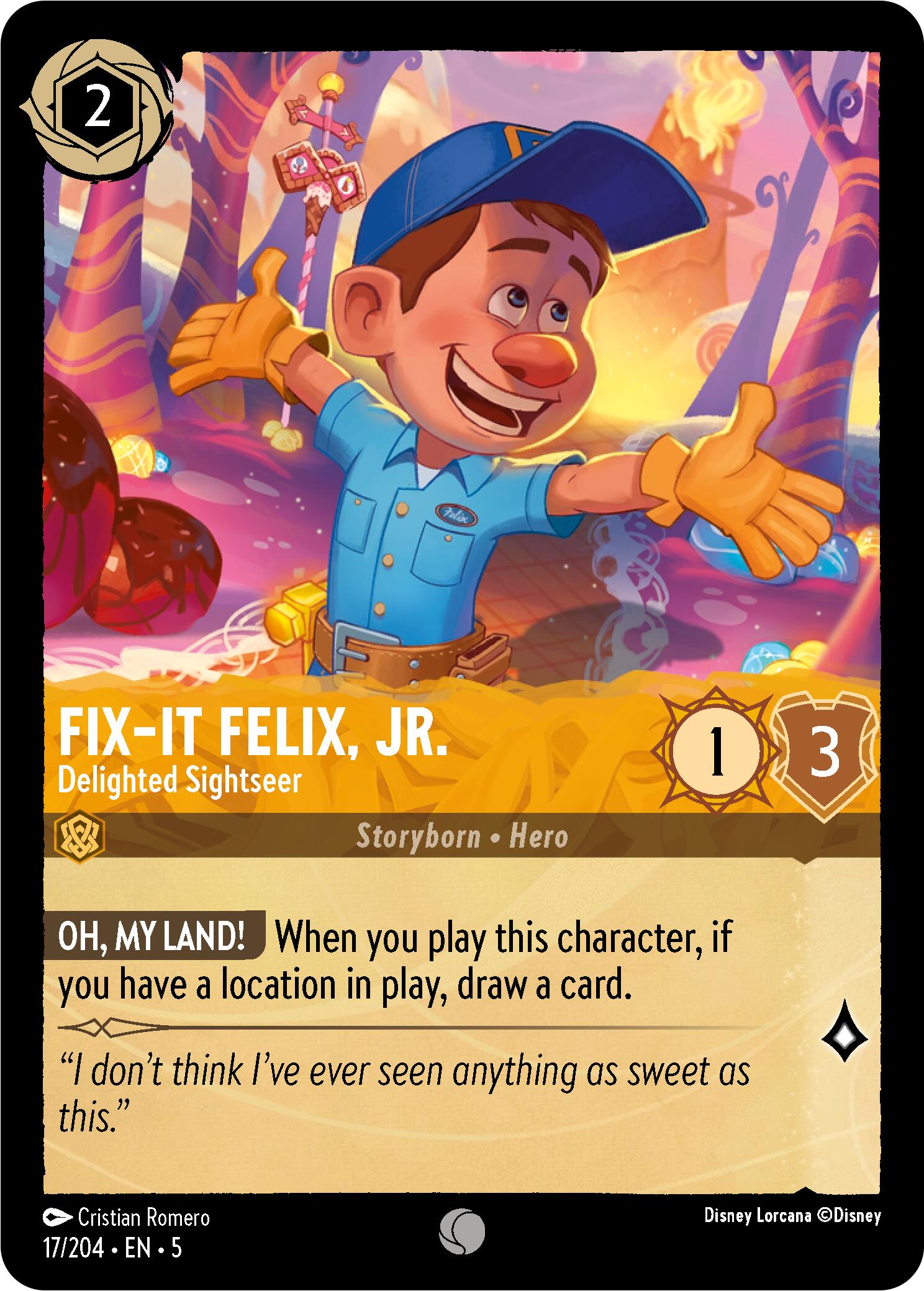 Fix-It Felix, Jr. - Delighted Sightseer (17/204) [Shimmering Skies] | Shuffle n Cut Hobbies & Games