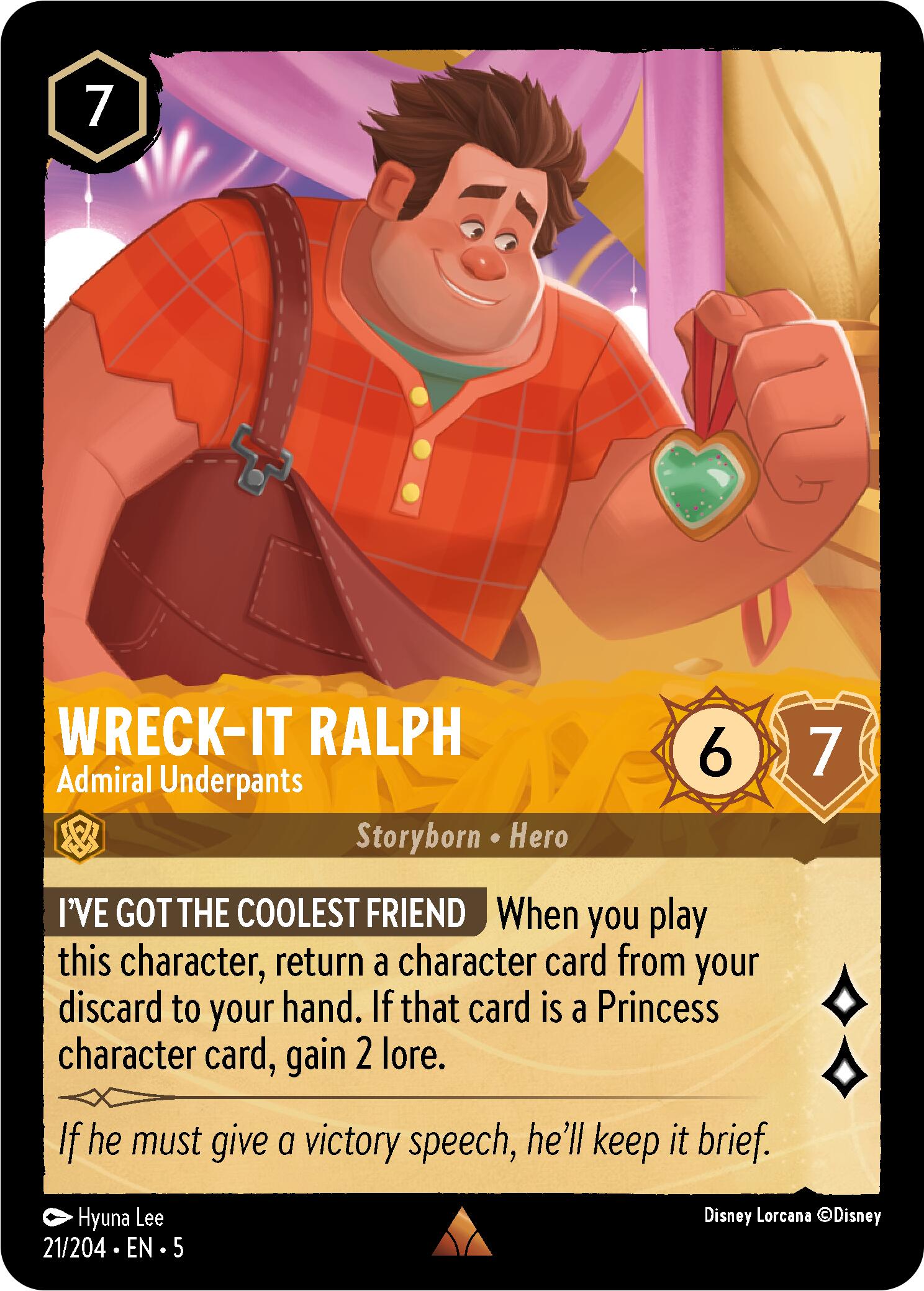 Wreck-It Ralph - Admiral Underpants (21/204) [Shimmering Skies] | Shuffle n Cut Hobbies & Games