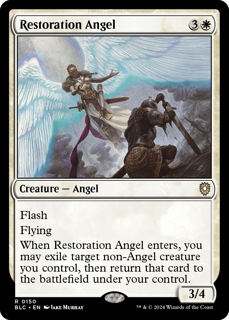 Restoration Angel [Bloomburrow Commander] | Shuffle n Cut Hobbies & Games