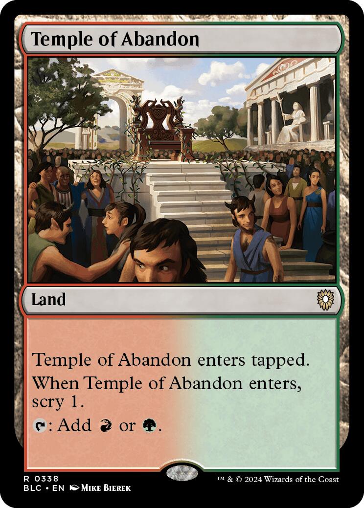 Temple of Abandon [Bloomburrow Commander] | Shuffle n Cut Hobbies & Games