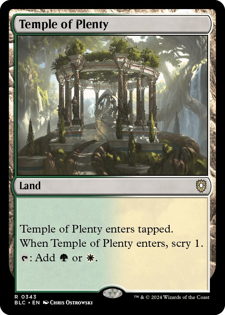 Temple of Plenty [Bloomburrow Commander] | Shuffle n Cut Hobbies & Games