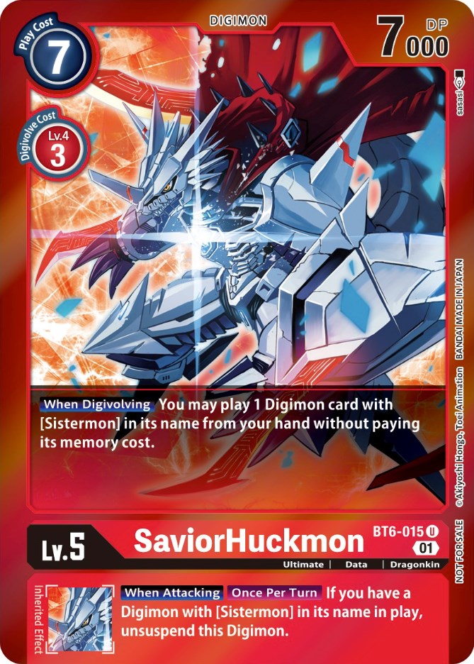 SaviorHuckmon [BT6-015] (Event Pack 3) [Double Diamond Promos] | Shuffle n Cut Hobbies & Games