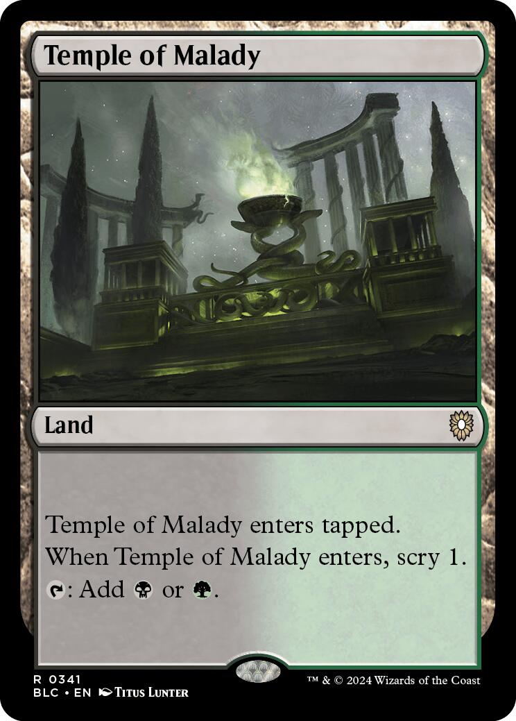 Temple of Malady [Bloomburrow Commander] | Shuffle n Cut Hobbies & Games