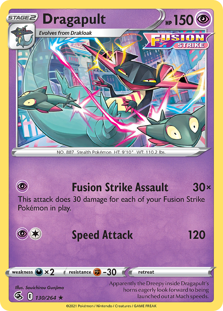 Dragapult (130/264) (Theme Deck Exclusive) [Sword & Shield: Fusion Strike] | Shuffle n Cut Hobbies & Games