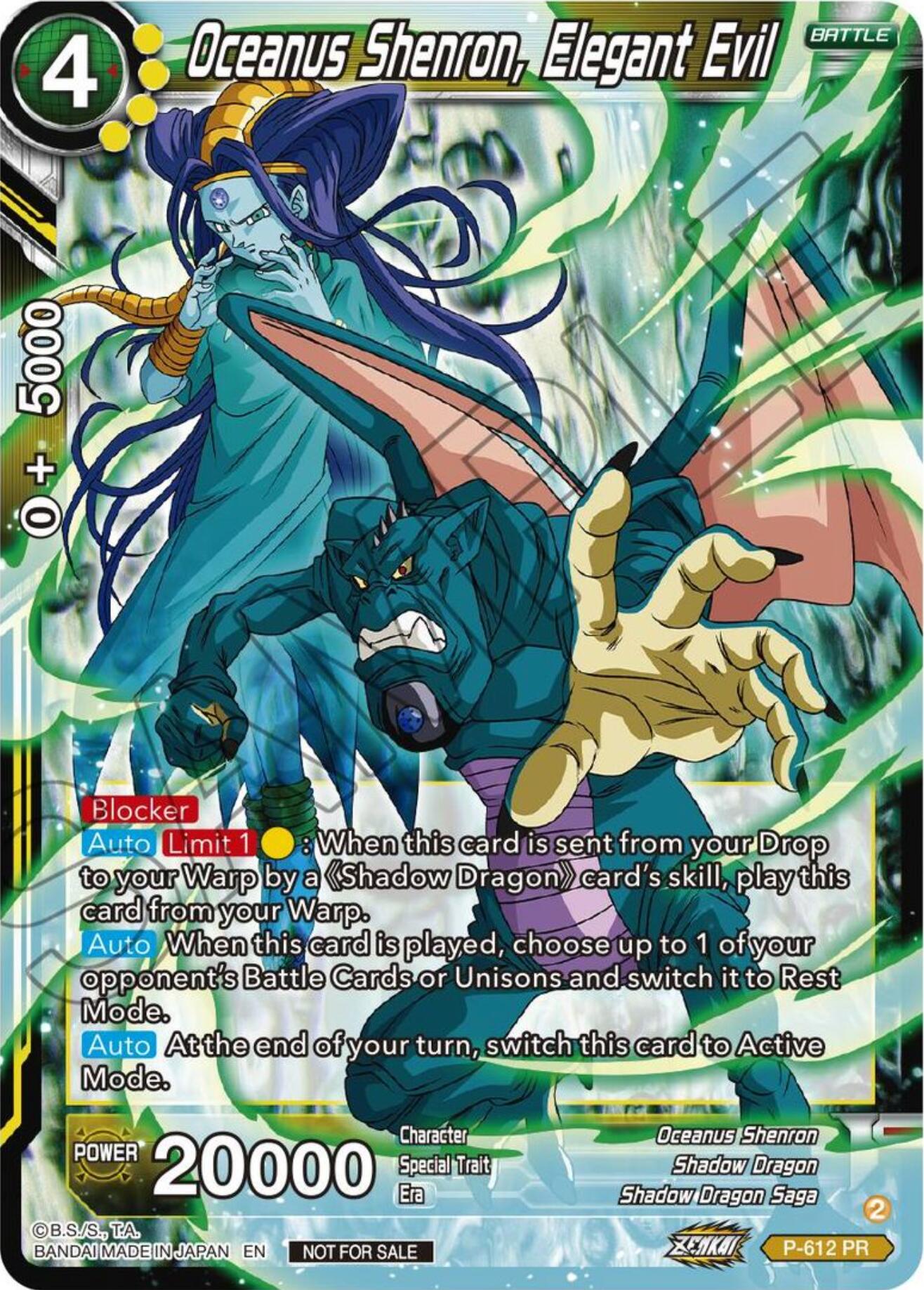 Oceanus Shenron, Elegant Evil (Tournament Pack Vol. 8) (P-612) [Promotion Cards] | Shuffle n Cut Hobbies & Games