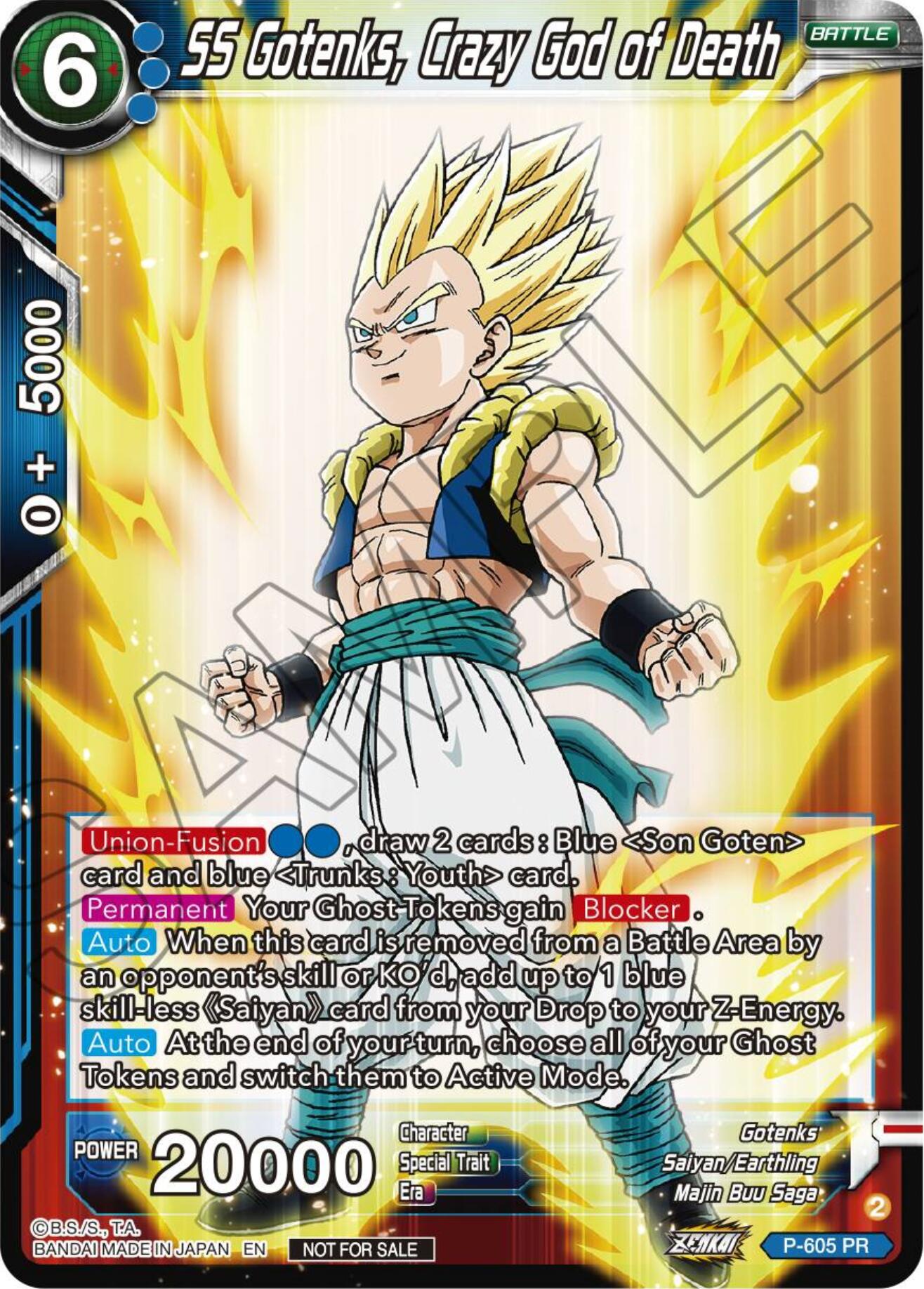 SS Gotenks, Crazy God of Death (Tournament Pack Vol. 8) (P-605) [Promotion Cards] | Shuffle n Cut Hobbies & Games