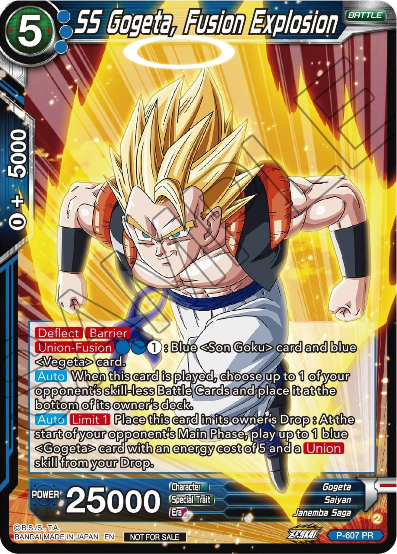 SS Gogeta, Fusion Explosion (Tournament Pack Vol. 8) (P-607) [Promotion Cards] | Shuffle n Cut Hobbies & Games