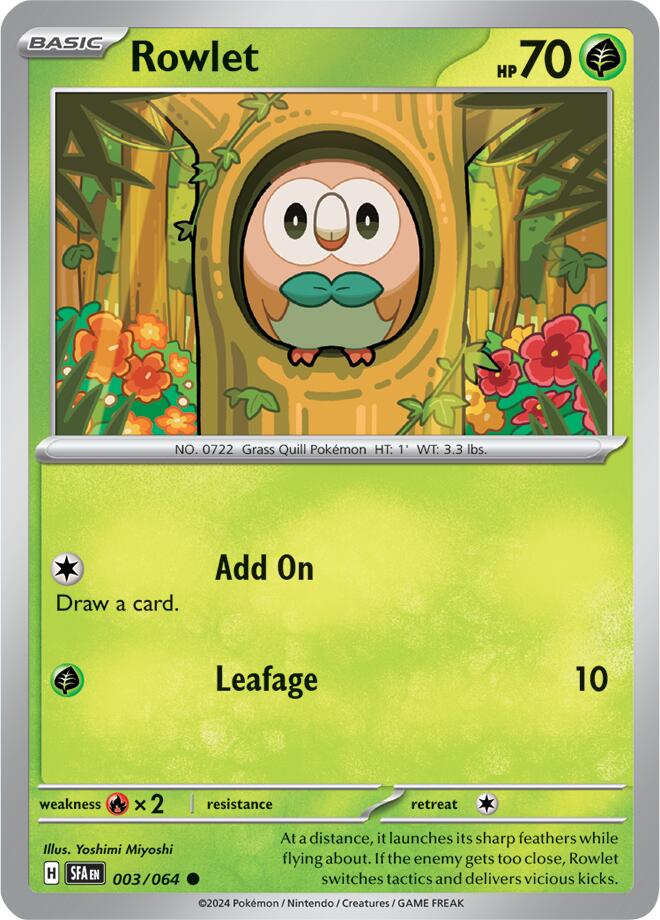 Rowlet (003/064) [Scarlet & Violet: Shrouded Fable] | Shuffle n Cut Hobbies & Games