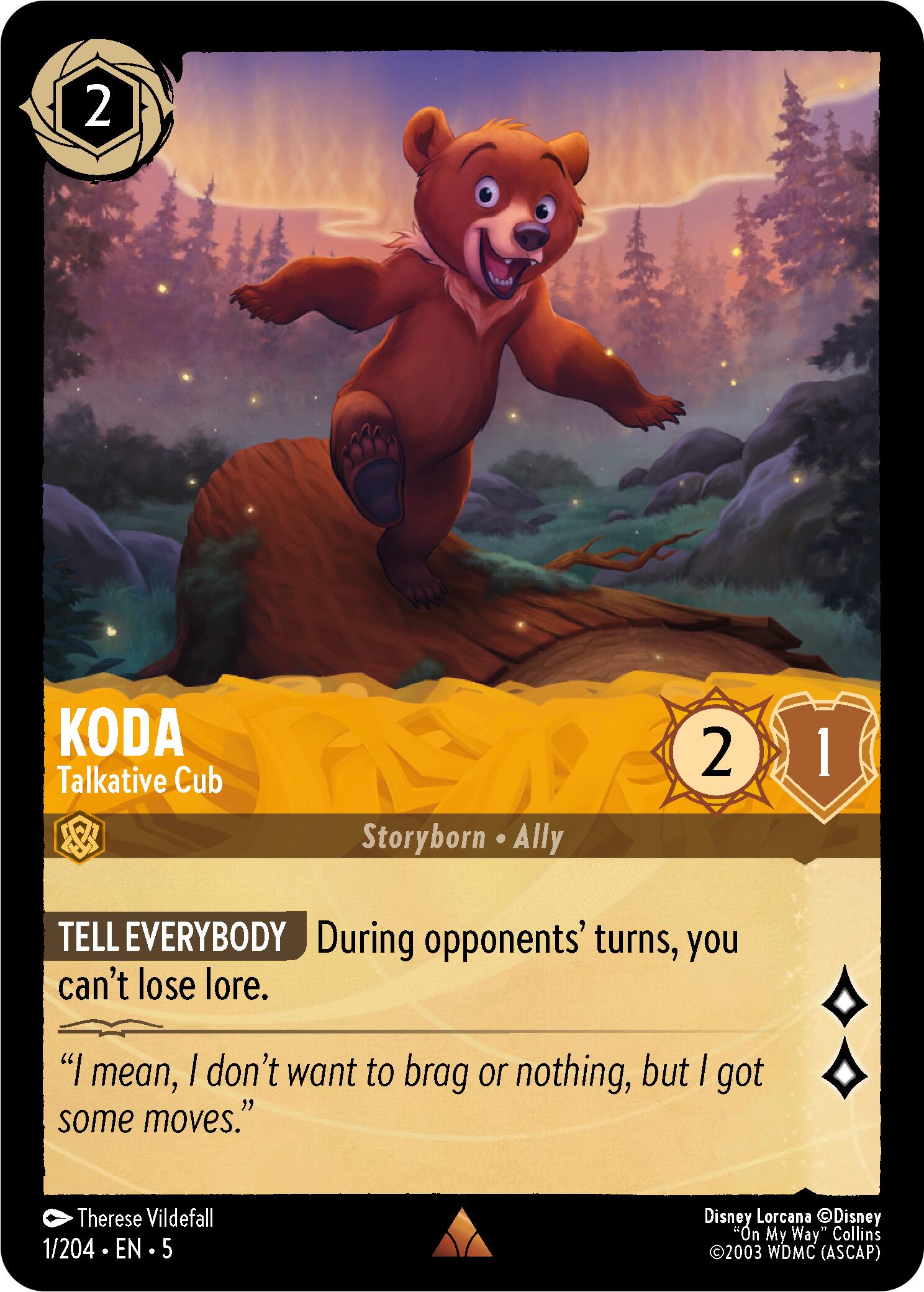 Koda - Talkative Cub (1/204) [Shimmering Skies] | Shuffle n Cut Hobbies & Games