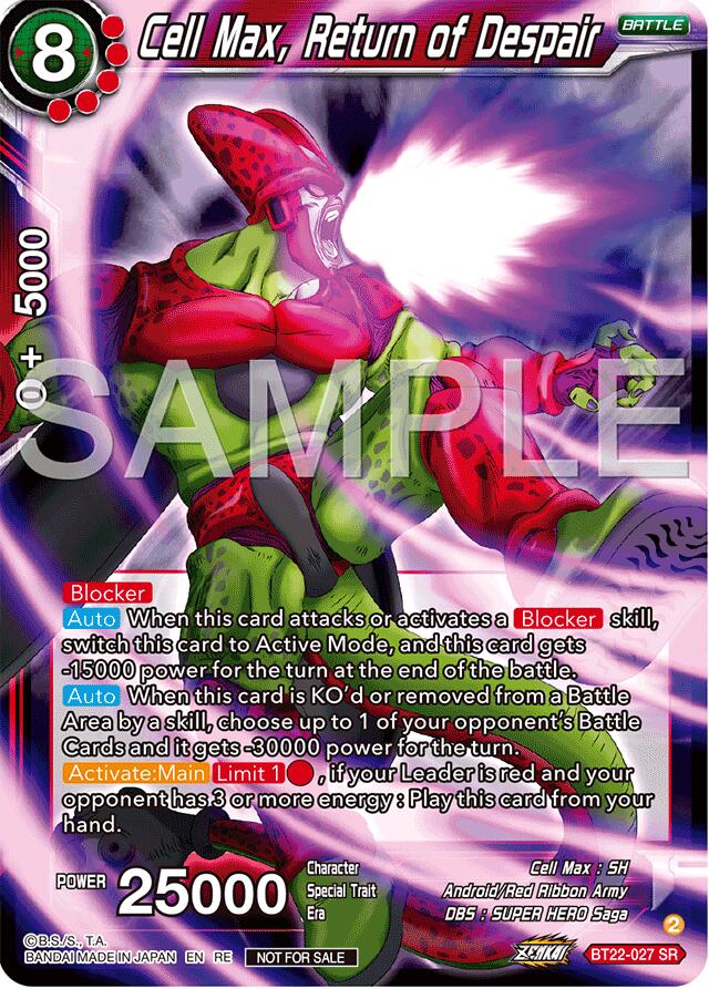 Cell Max, Return of Despair (Deluxe Pack 2024 Vol.2) (BT22-027) [Promotion Cards] | Shuffle n Cut Hobbies & Games